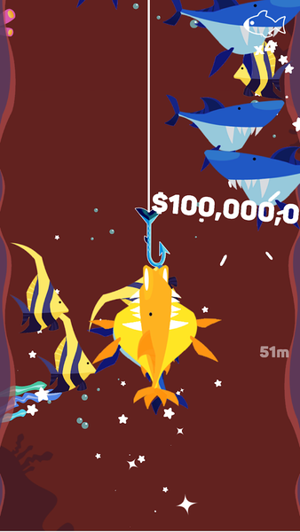 Tiny Fishing - Gameplay image of android game