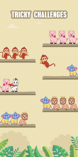 Animal Sort Puzzle - Pet Sort - Gameplay image of android game