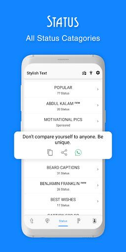 Stylish Text, Fonts & Keyboard - عکس برنامه موبایلی اندروید