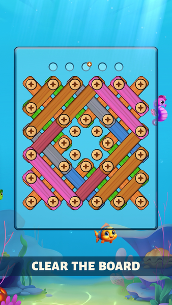 Ocean Wood Screw - Nuts Bolts - Gameplay image of android game
