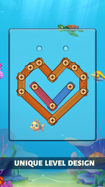 Ocean Wood Screw - Nuts Bolts - Gameplay image of android game