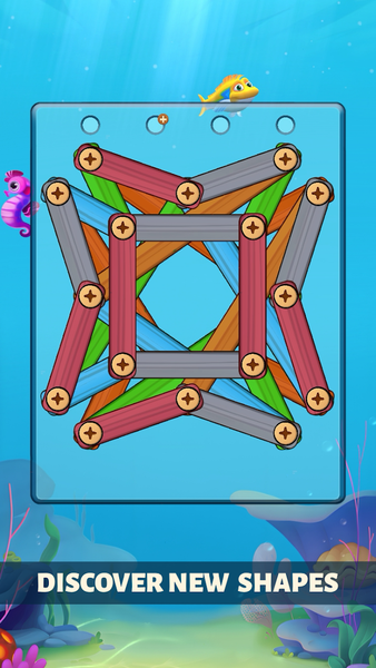 Ocean Wood Screw - Nuts Bolts - Gameplay image of android game