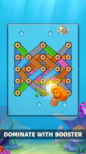 Ocean Wood Screw - Nuts Bolts - Gameplay image of android game