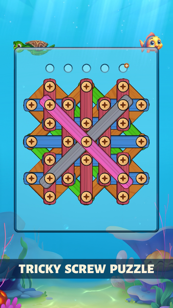 Ocean Wood Screw - Nuts Bolts - Gameplay image of android game