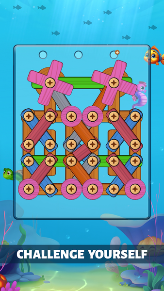 Ocean Wood Screw - Nuts Bolts - Gameplay image of android game