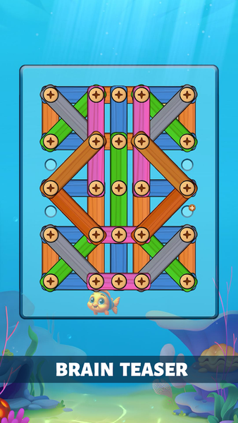 Ocean Wood Screw - Nuts Bolts - Gameplay image of android game