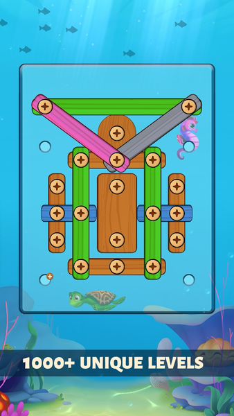 Ocean Wood Screw - Nuts Bolts - Gameplay image of android game