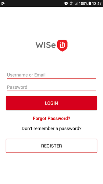 WISeID Personal Vault - Image screenshot of android app