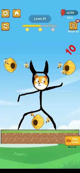 Draw To Save: Save The Dog Bee - Gameplay image of android game