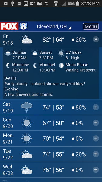 FOX8 Cleveland Weather - عکس برنامه موبایلی اندروید
