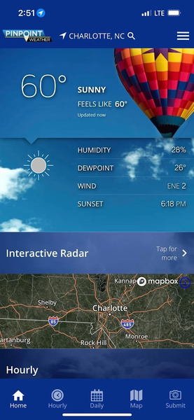 QC News Pinpoint Weather - عکس برنامه موبایلی اندروید