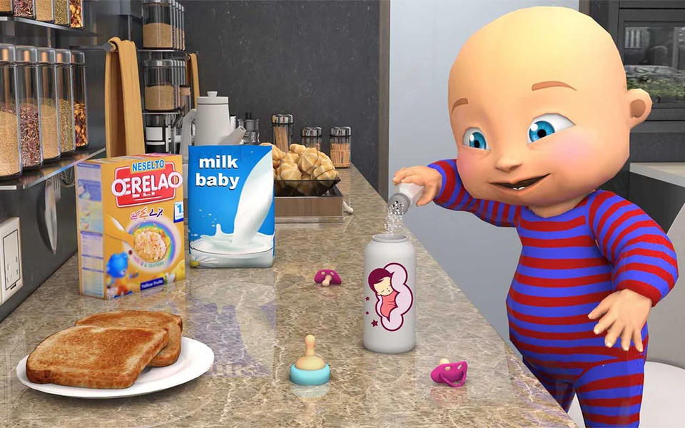 Naughty Twin Baby Simulator 3D - Gameplay image of android game