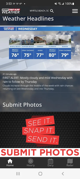 WMBF First Alert Weather - عکس برنامه موبایلی اندروید