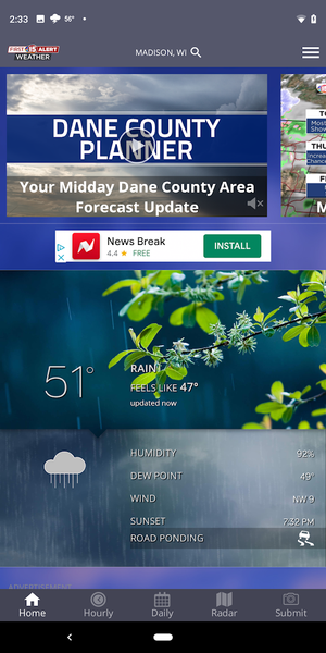 WMTV15 First Alert Weather - Image screenshot of android app