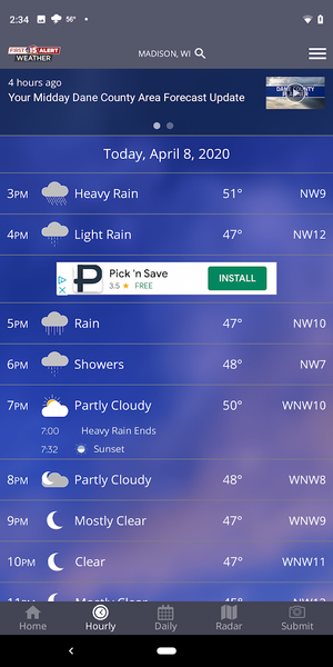 WMTV15 First Alert Weather - Image screenshot of android app