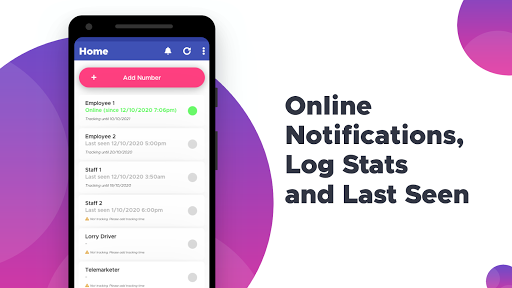 W Online Log and Notifier - Last Seen, Online Time - عکس برنامه موبایلی اندروید