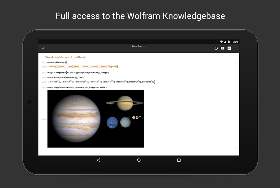 Wolfram Cloud - عکس برنامه موبایلی اندروید