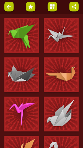 Origami Paper Birds Schemes - Image screenshot of android app