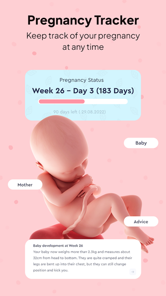 Pregnancy Tracker, Maternity - عکس برنامه موبایلی اندروید