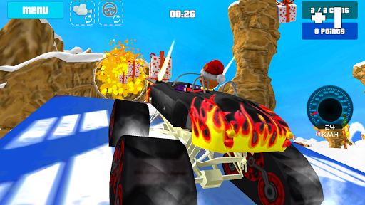 Cat Race Car Snow Drift Stunts - Gameplay image of android game