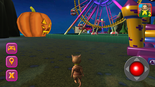Halloween Cat Theme Park 3D - عکس برنامه موبایلی اندروید