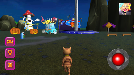 Halloween Cat Theme Park 3D - Image screenshot of android app