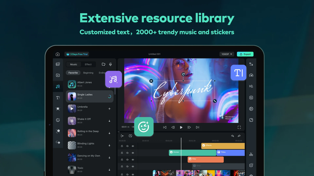 FilmoraHD - AI Video Creator - عکس برنامه موبایلی اندروید