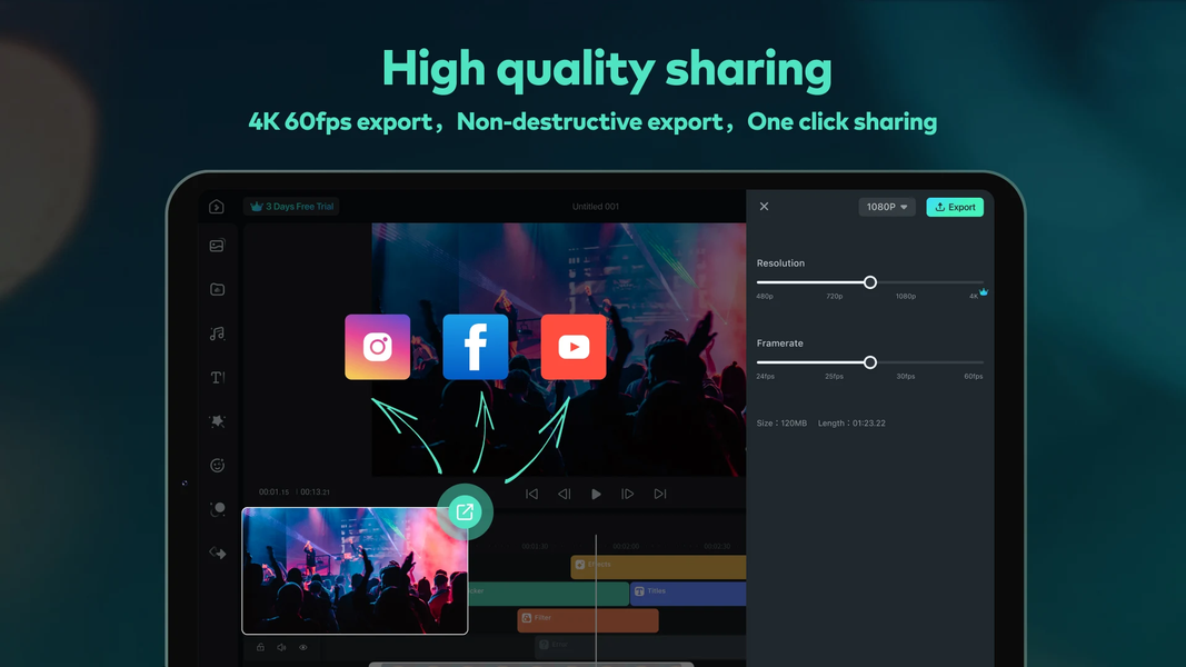 FilmoraHD - AI Video Creator - عکس برنامه موبایلی اندروید