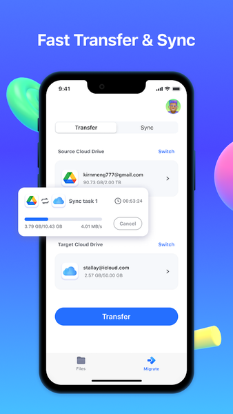 InClowdz - Cloud Transfer - عکس برنامه موبایلی اندروید