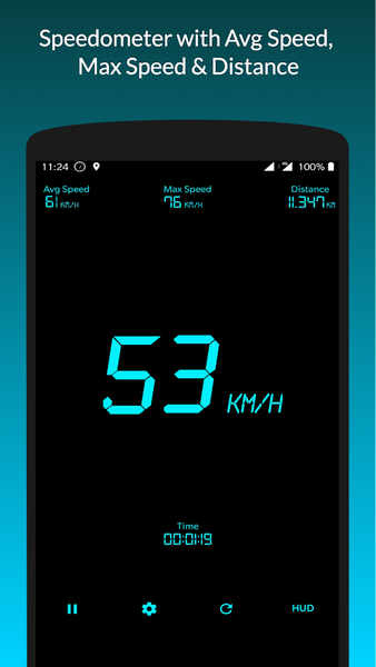 Speedometer GPS HUD - Image screenshot of android app