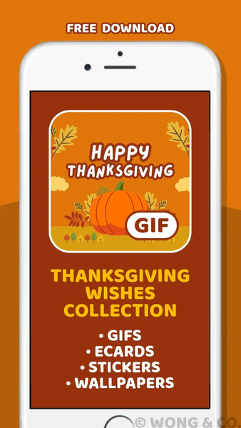 Thanksgiving eCards & GIFs - Image screenshot of android app