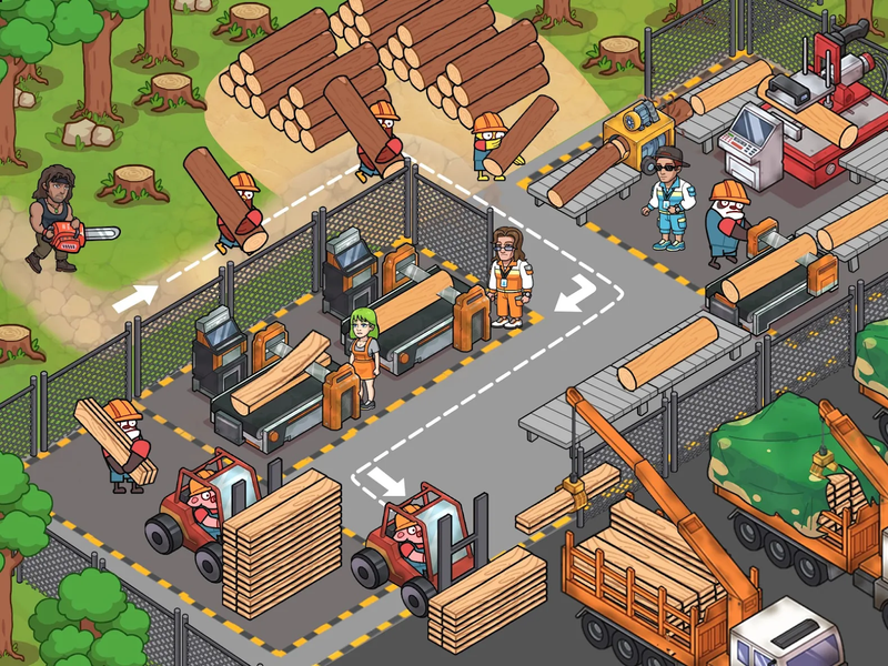 Lumber Out - Gameplay image of android game