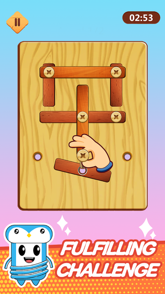 Wood Nuts & Bolts Puzzle - Gameplay image of android game