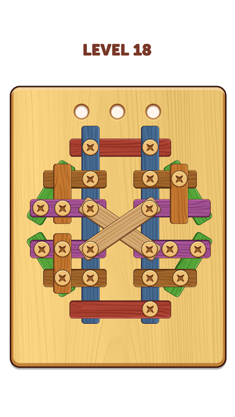 Wood Screw & Nuts Puzzle - Gameplay image of android game