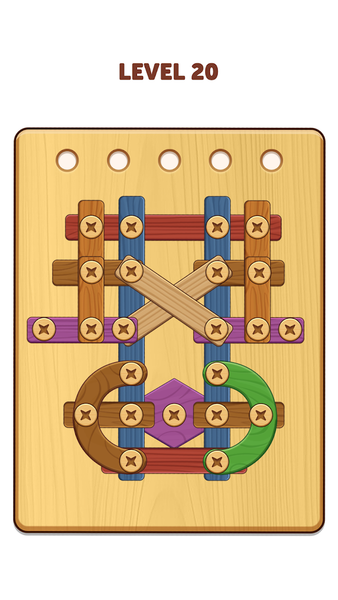 Wood Screw & Nuts Puzzle - Gameplay image of android game