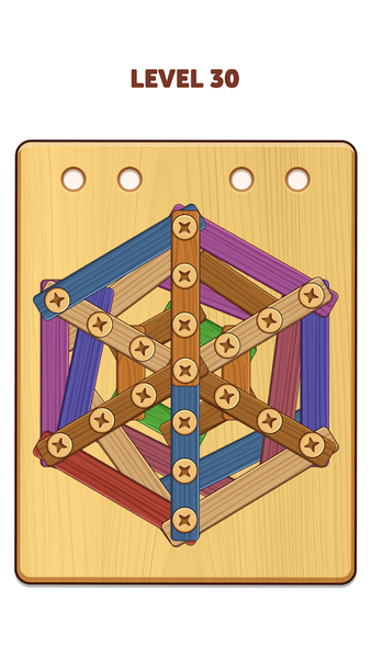 Wood Screw & Nuts Puzzle - Gameplay image of android game
