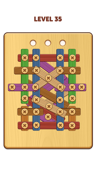 Wood Screw & Nuts Puzzle - Gameplay image of android game
