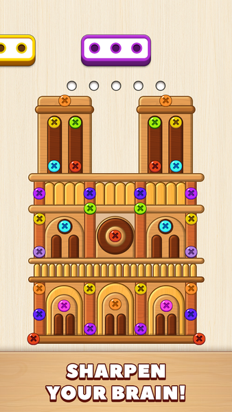 Wood Screw Match - عکس بازی موبایلی اندروید