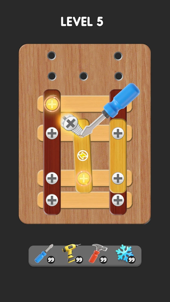 Wood Screw Puzzle, Nuts&Bolts - Gameplay image of android game