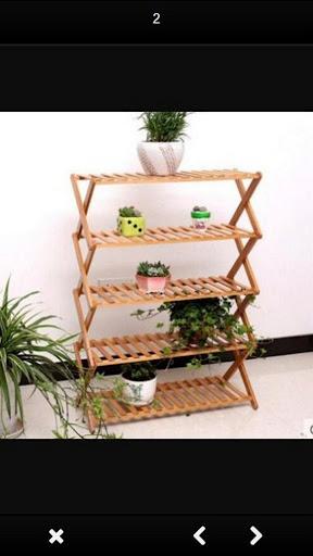 wooden flowerpot shelves ideas - Image screenshot of android app