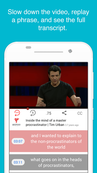 Woodpecker - Language Learning - Image screenshot of android app