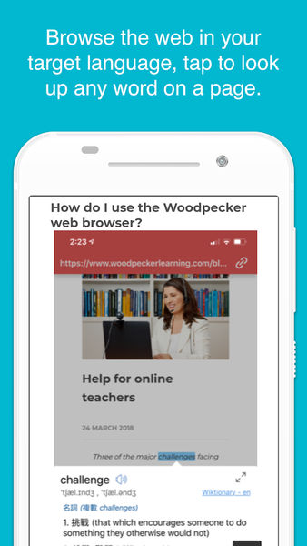 Woodpecker - Language Learning - Image screenshot of android app