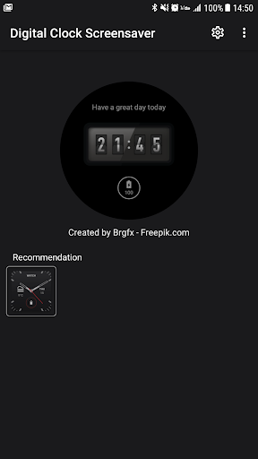 Digital Clock Screensaver - Image screenshot of android app