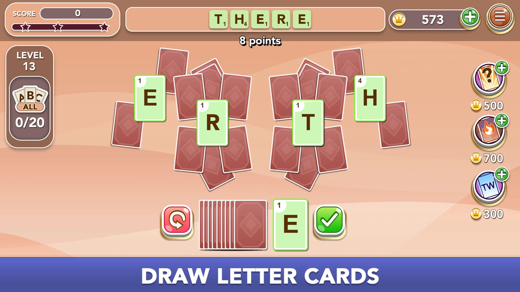 Word Deal Card Game Word Games - Gameplay image of android game