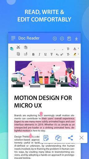 Docx Reader, Word Viewer : Document Manager - عکس برنامه موبایلی اندروید