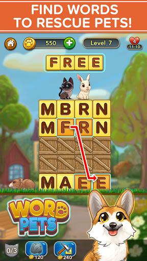 WORD PETS: Cute Pet Word Games - Gameplay image of android game