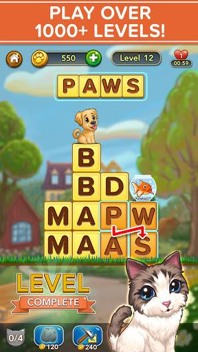 WORD PETS: Cute Pet Word Games - Gameplay image of android game