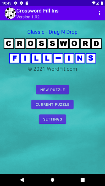 Drag-n-Drop Crossword Fill-Ins - Gameplay image of android game