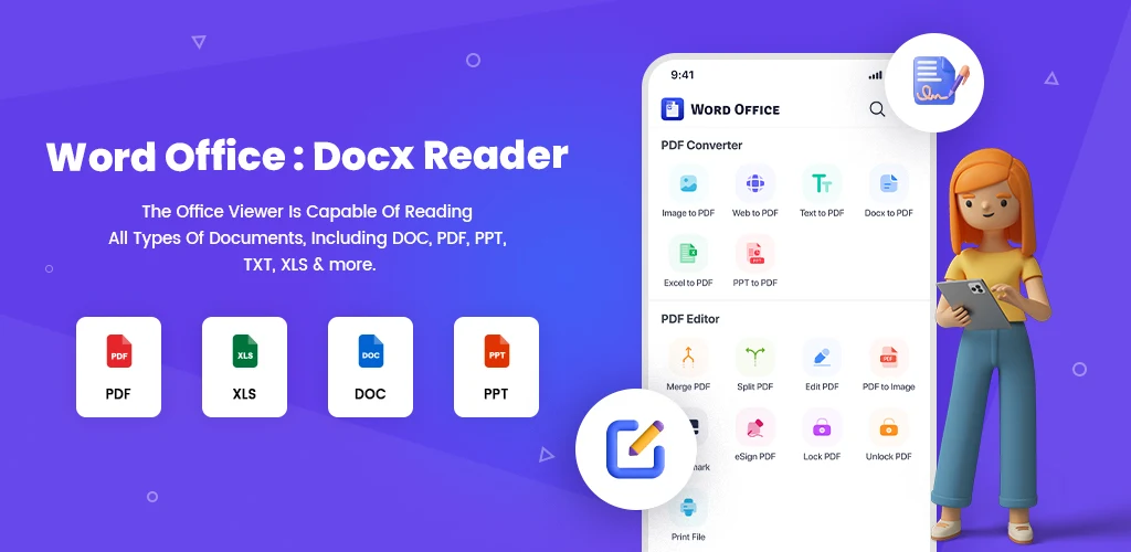 Docx Reader & Word Office - Image screenshot of android app
