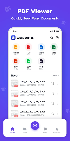 Docx Reader & Word Office - Image screenshot of android app